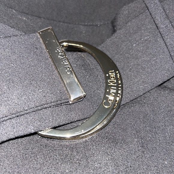 Calvin Klein Black Gold Buckle Pencil Skirt - Picture 5 of 8